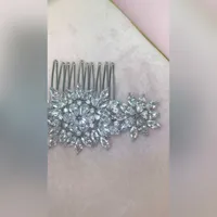 Bridal Silver Cubic Zirconia Hair Comb
