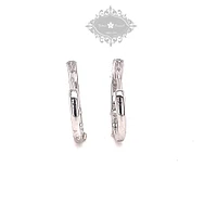 Sterling Silver Cubic Zirconia Huggie Earrings 146505