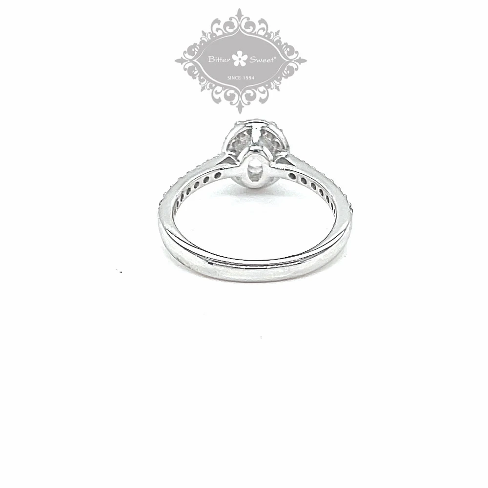 Sterling Silver Cubic Zirconia Oval Ring 150216