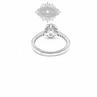 Sterling Silver Cubic Zirconia Oval Ring 150216
