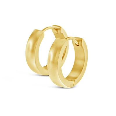Stainless Steel Gold Huggie Earrings 150393