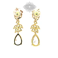 Bridal Gold Cubic Zirconia Drop Earrings 145933