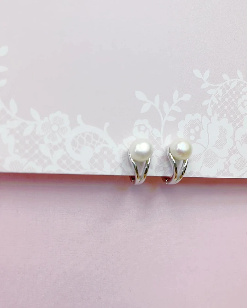 Sterling Silver Pearl Earrings 152292