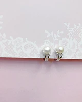 Sterling Silver Pearl Earrings 152292