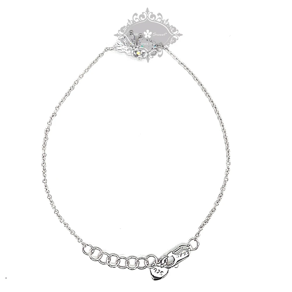 Sterling Silver Cubic Zirconia Heart Bracelet