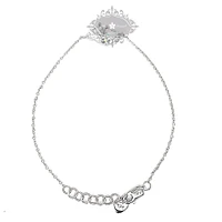 Sterling Silver Cubic Zirconia Heart Bracelet