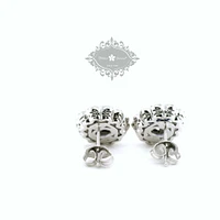 Sterling Silver Sapphire Oval Cubic Zirconia Earrings 153389