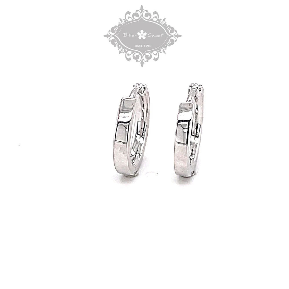 Sterling Silver Cubic Zirconia Huggies 132842
