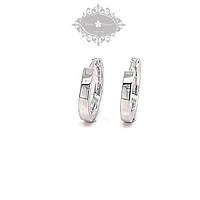 Sterling Silver Cubic Zirconia Huggies 132842