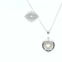 Sterling Silver Yellow Heart Cubic Zirconia Necklace 153481