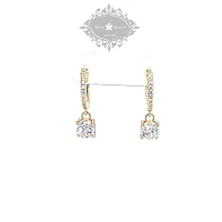 Gold Plated Sterling Silver Cubic Zirconia Hoop Earrings 151248