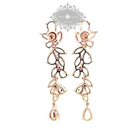 Rose Gold Cubic Zirconia Drop Earrings 142878