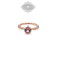 Rosegold Plated Sterling Silver Cubic Zirconia Ring