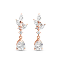 Bridal Rose Gold  Cubic Zirconia Earrings 155168