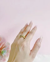 Gold Plated Sterling Silver Twist Ring 152329