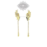 Gold Plated Sterling Silver Cubic Zirconia Earrings 152399