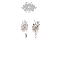 Sterling Silver Cubic Zirconia Oval Cut 5x7mm Stud Earrings 144937