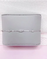 Sterling Silver Baguette Cubic Zirconia Anklet
