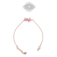 Rosegold Plated Sterling Silver Cubic Zirconia Butterfly Bracelet 146389