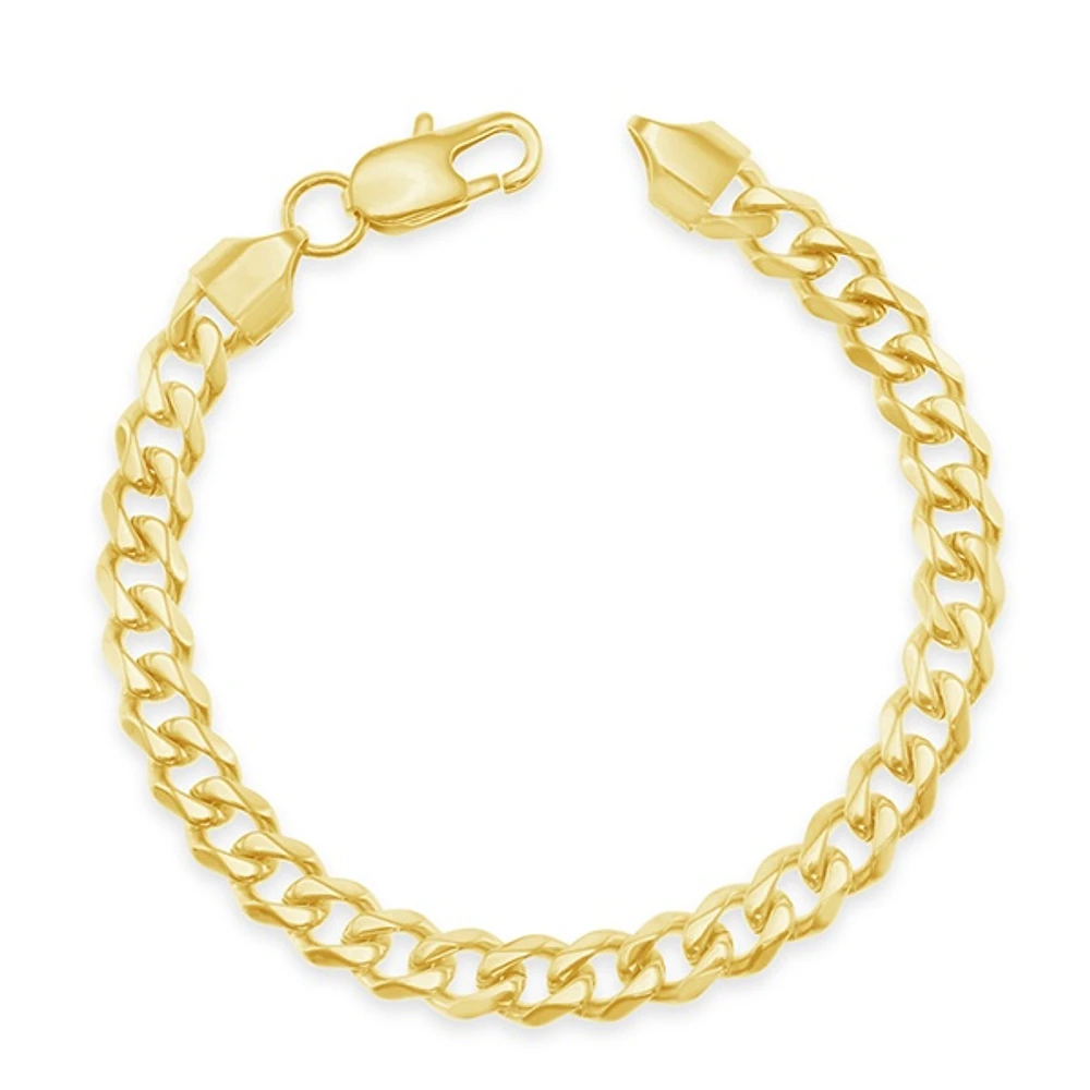 Stainless Steel Gold 7mm Cuban Link Bracelet 148736
