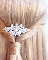 Bridal Silver Crystal Pearl Hair Comb 149467