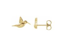 Hummingbird gold earrings