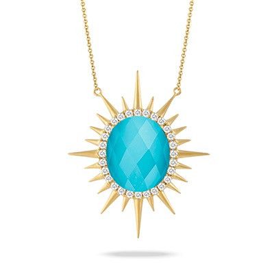 Turquoise diamond necklace 