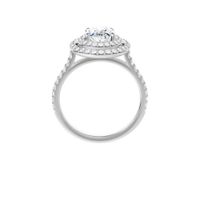 Double Halo Oval Engagement Ring Setting