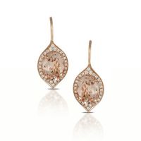 Morganite diamond earrings 