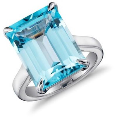 Emerald Blue Topaz Ring