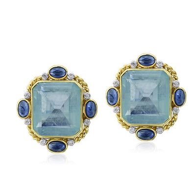 Aquamarine Sapphire Earrings