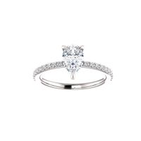 Pear Shape Diamond Engagement Ring Setting