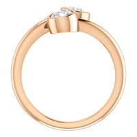 Two Stone Rose Gold Ring