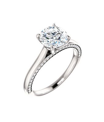 Diamond Solitaire Accented Ring Setting