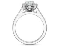 Single Halo Diamond Ring Setting