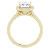 Emerald Diamond Engagement Ring Setting