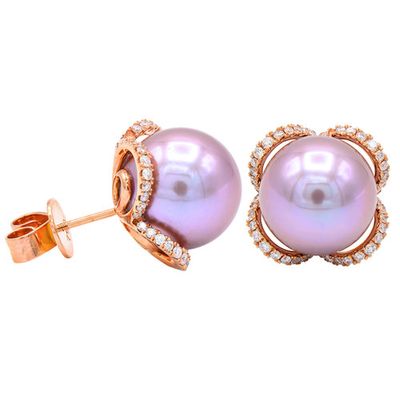 Pinkish Pearl Stud Earrings