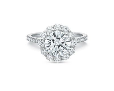 Blossom Diamond Halo Engagement Ring Setting