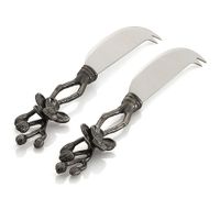 Black Orchid Cheese Knife Set of 2
