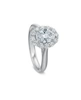 Blossom Halo Oval Diamond Engagement Ring