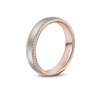 Men's rose gold coined edge band