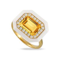 Limoncello Citrine Diamond Ring