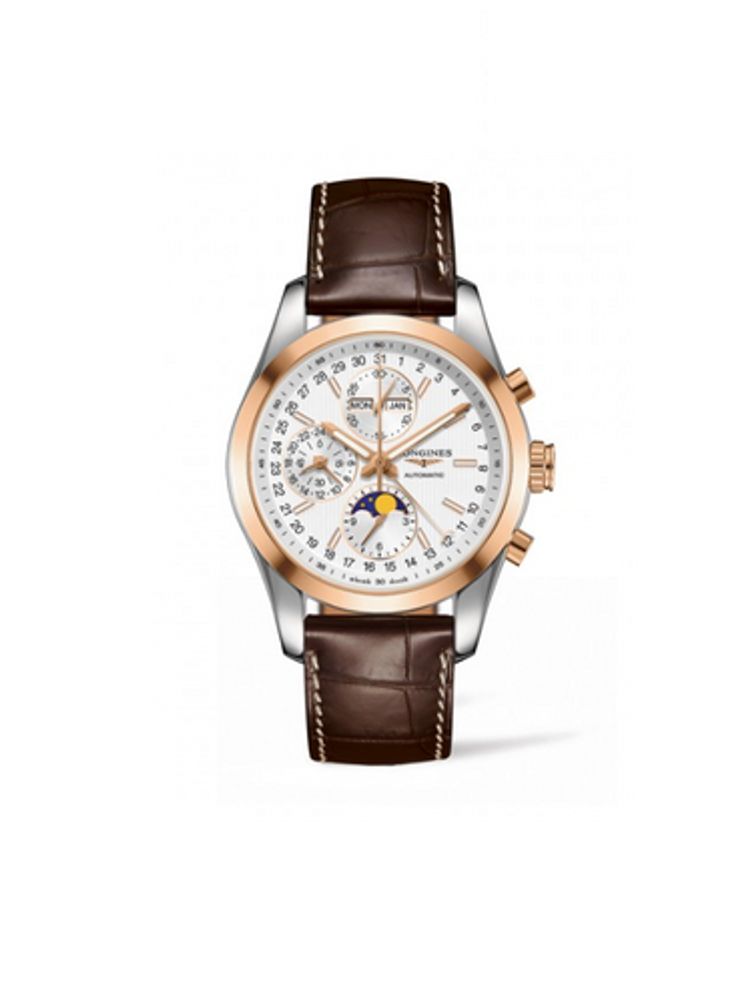 Conquest Chronograph Classic Brown Leather.  L27985723