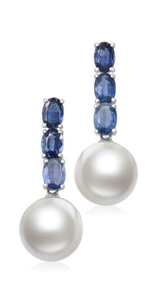 Sapphire South Sea Earrings