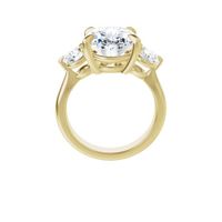 Oval Diamond Three Stone Engagement Ring Setting