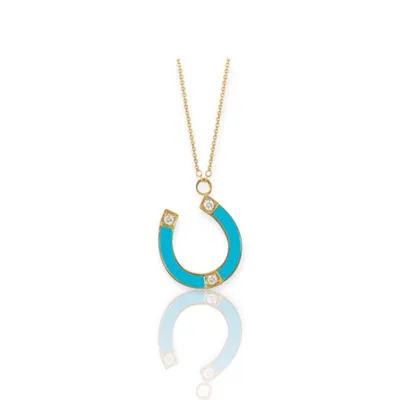 Turquoise Horseshoe Necklace