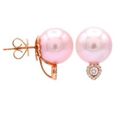 Pink Pearl Stud Earring