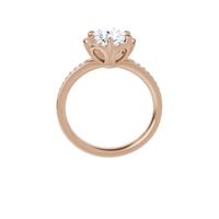 Halo Floral Gallery Engagement Ring