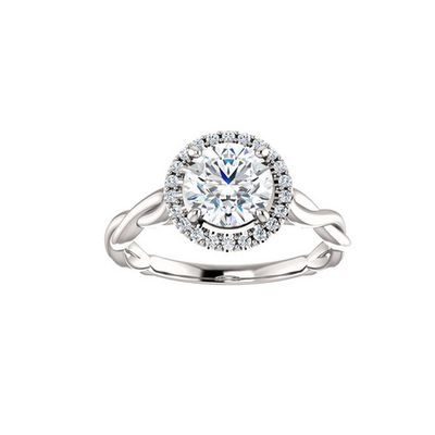 Infinity Diamond Halo Engagement Ring Setting