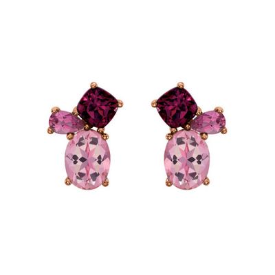 Multi Gemstone Cluster Earrings